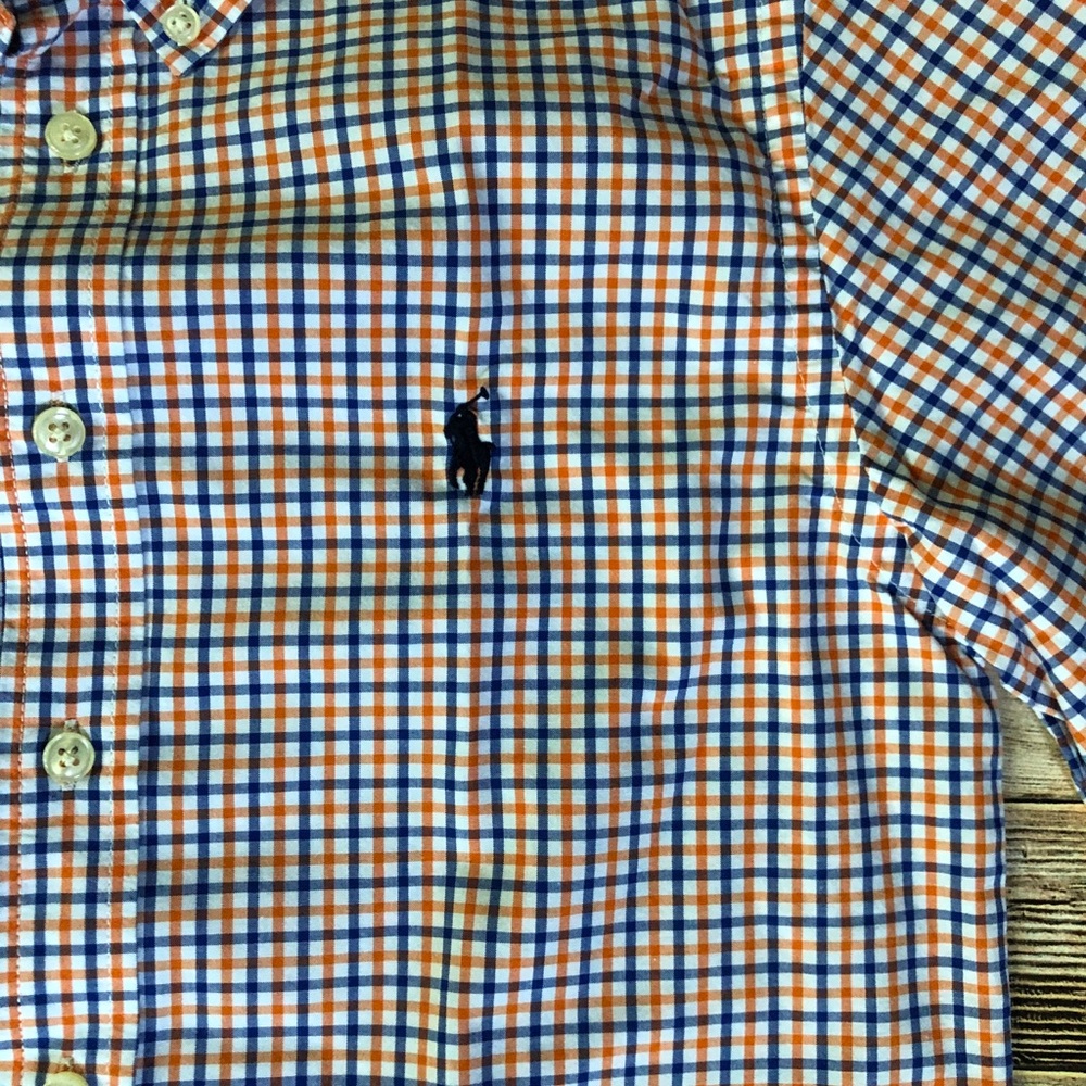 Ralph Lauren Boys Long Sleeve Poplin Plaid Shirt - Picture 3 of 8